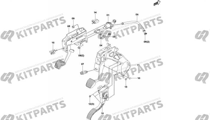 Педальный узел. Цилиндр сцепления FAW Besturn X40