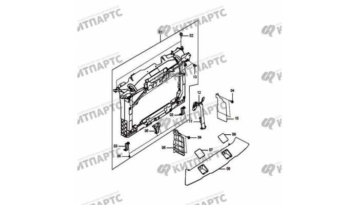 Панель радиатора FAW Besturn X80