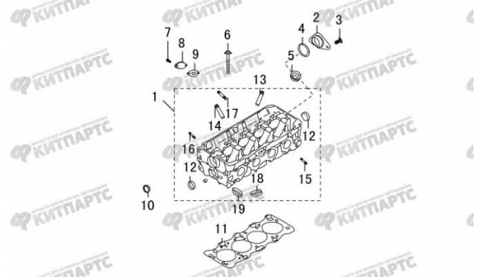 Головка блока цилиндров Great Wall Hover H3 New