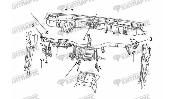 Кронштейн панели приборов Great Wall Hover H3