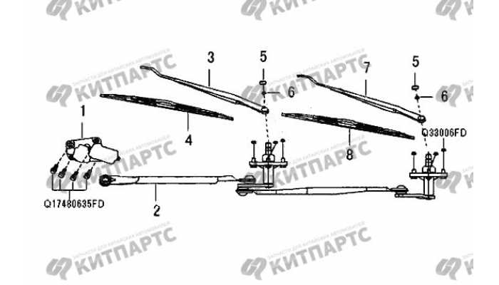 Трапеция стеклоочистителя Great Wall Wingle 3