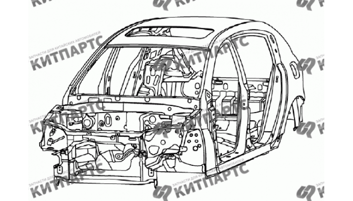 Кузов с люком в сборе (хетчбэк) Geely Emgrand (EC7)